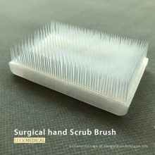 Escova de esfoliação à mão cirúrgica com esponja de limpeza de unhas